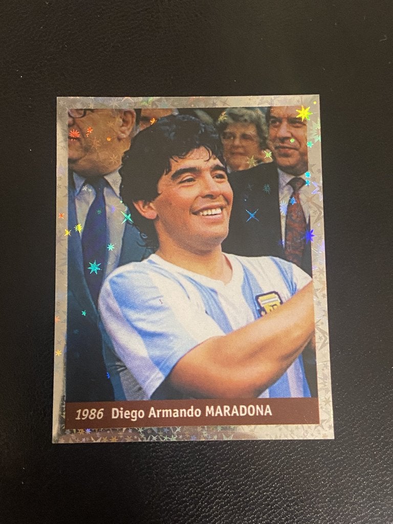 Maradona - #13 France 98, Ophalen of Verzenden, Zo goed als nieuw, Buitenlandse clubs, Poster, Plaatje of Sticker