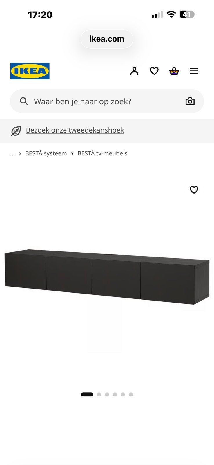 Tv-meubel met deuren, zwartbruin, Huis en Inrichting, Ophalen of Verzenden, Zo goed als nieuw