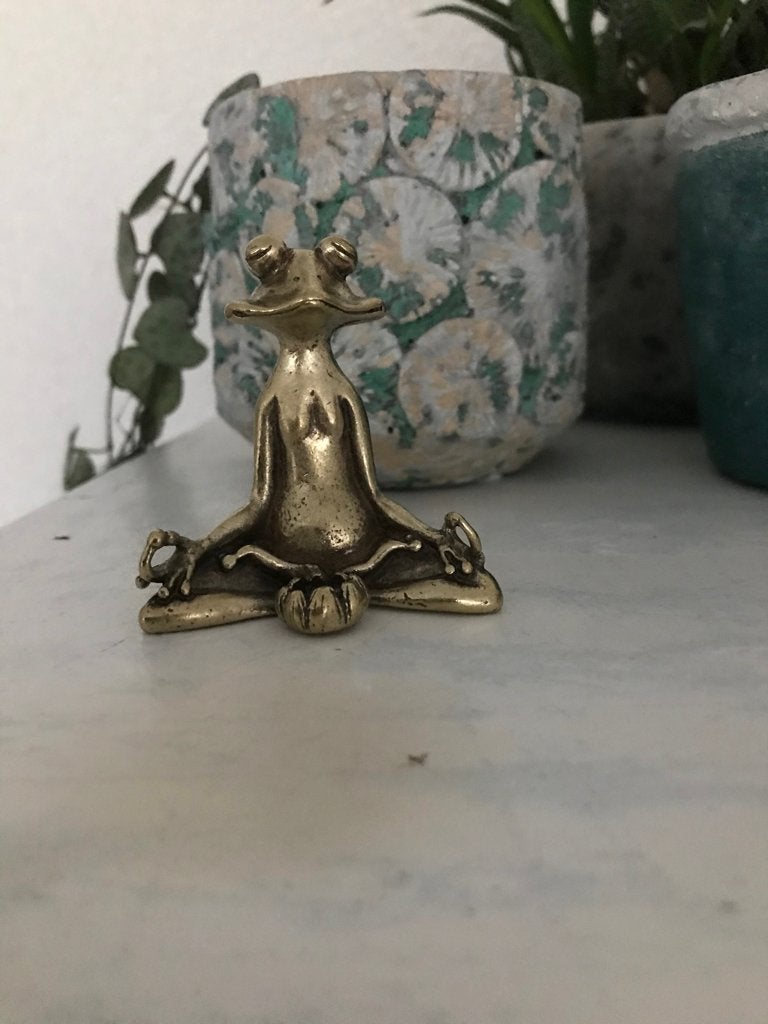 Mediterende yoga kikker wierookbrander wierook, Verburgt Vintage, Geurverspreider, Nieuw, Ophalen of Verzenden