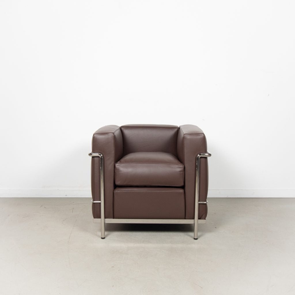 Cassina LC2 Fauteuil Bruin Leer, Niet ingevuld, Nieuw, Niet ingevuld, Niet ingevuld