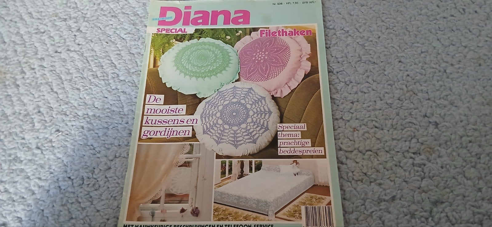 Diana Special Filethaken, gehaakte gordijnen, kussens, Ophalen of Verzenden, Gebruikt, Haken, Patroon of Boek