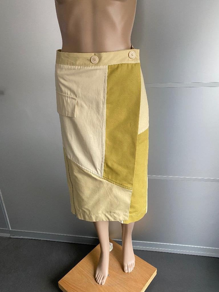 K104 Zara maat S=36 overslag-rok beige/oker-geel overslagrok, Kleding | Dames, Rokken, Ophalen of Verzenden, Zo goed als nieuw