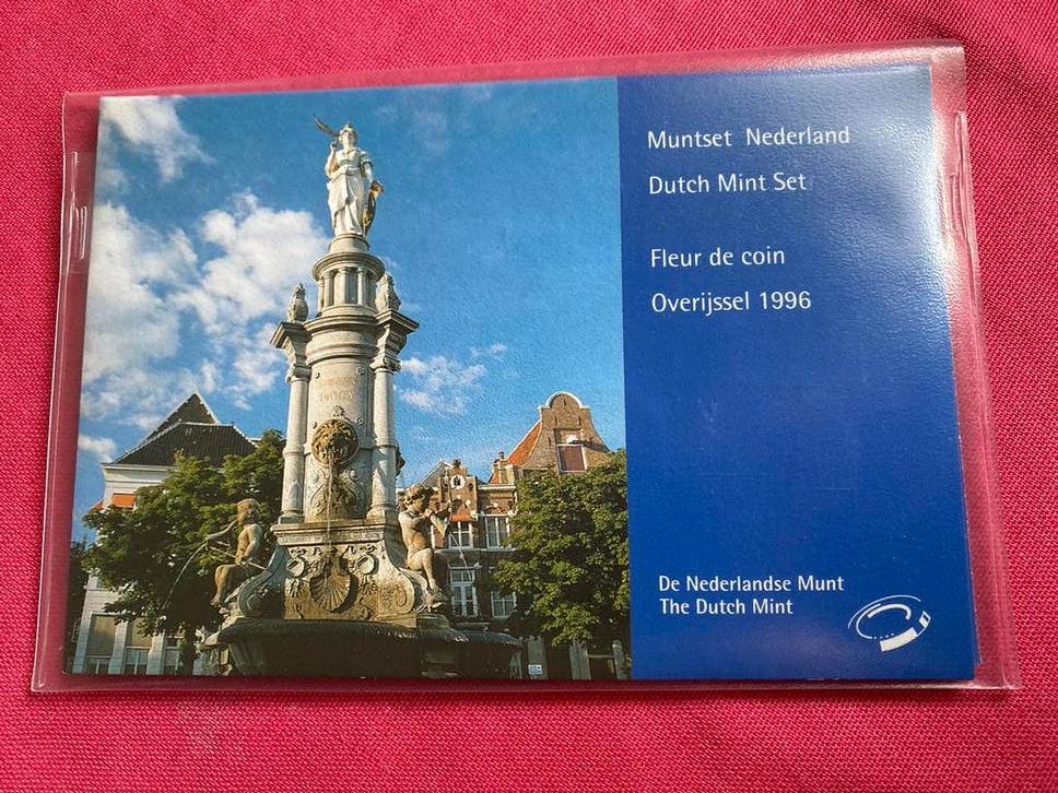 FDC/ UNC Jaarset uit 1996 van Beatrix met Penning Overijssel, Verzenden, Nederland, Munten