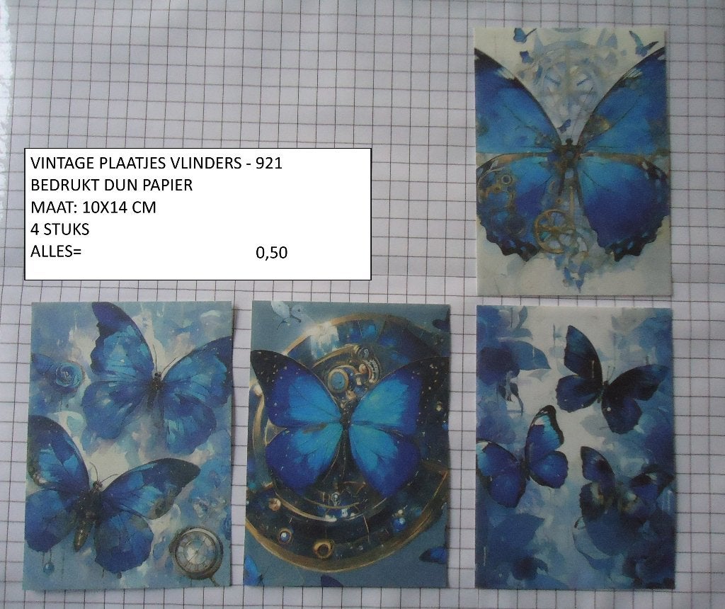 ❤️❤️vintage plaatjes vlinders 921 ( alleen verzenden, Ophalen, Nieuw, Dieren, Knipvel