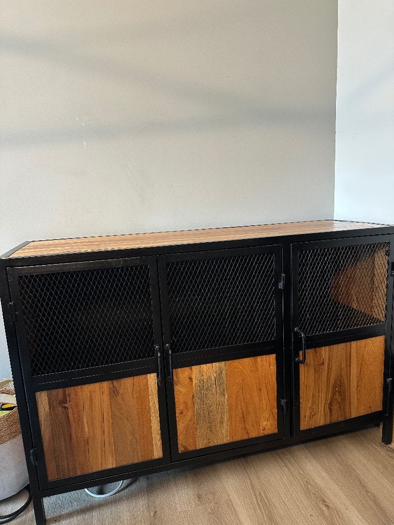 Dressoir kast, Ophalen, Gebruikt, 100 tot 150 cm, Metaal