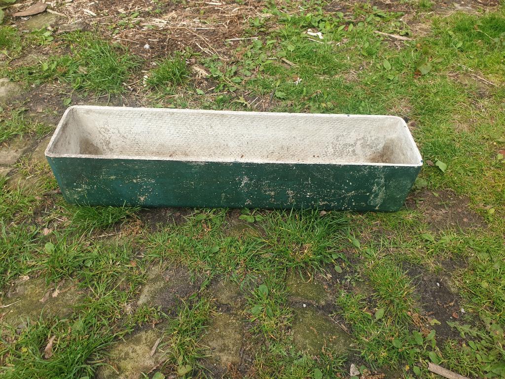 Oude bloembak groen geverfd, Tuin en Terras, Ophalen, Overige materialen, Gebruikt, Minder dan 30 cm