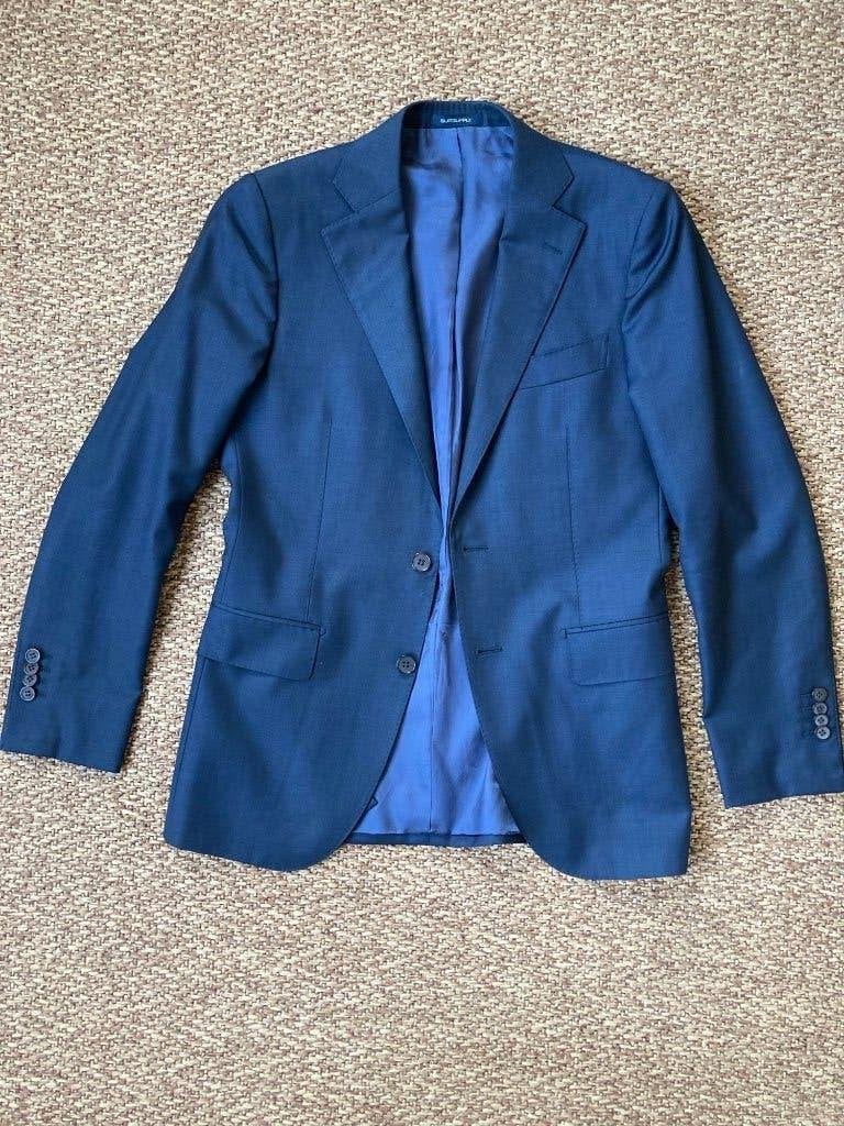 SuitSupply Lazio pak navy maat 46 – VBC Super 110’s wol, Kleding | Heren, Kostuums en Colberts, Ophalen, Blauw, Gedragen, Maat 46 (S) of kleiner