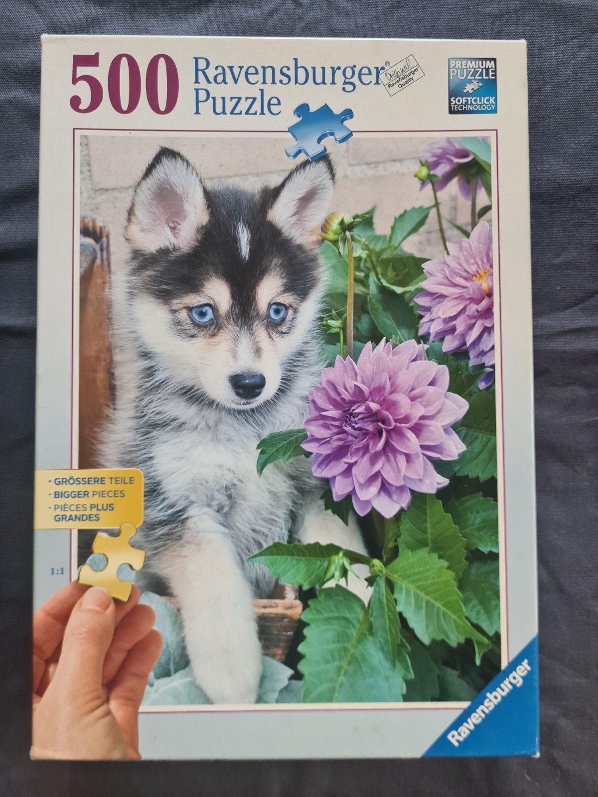 Ravensburger Legpuzzel 500 XL stukjes - Schattige husky, Ophalen of Verzenden
