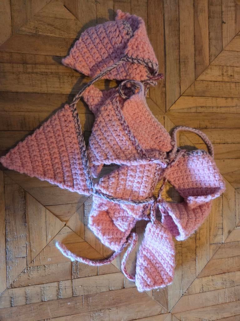 Hand gehaakte vlaggenlijn roze, Kinderen en Baby's, Kinderkamer | Inrichting en Decoratie, Ophalen of Verzenden, Wanddecoratie