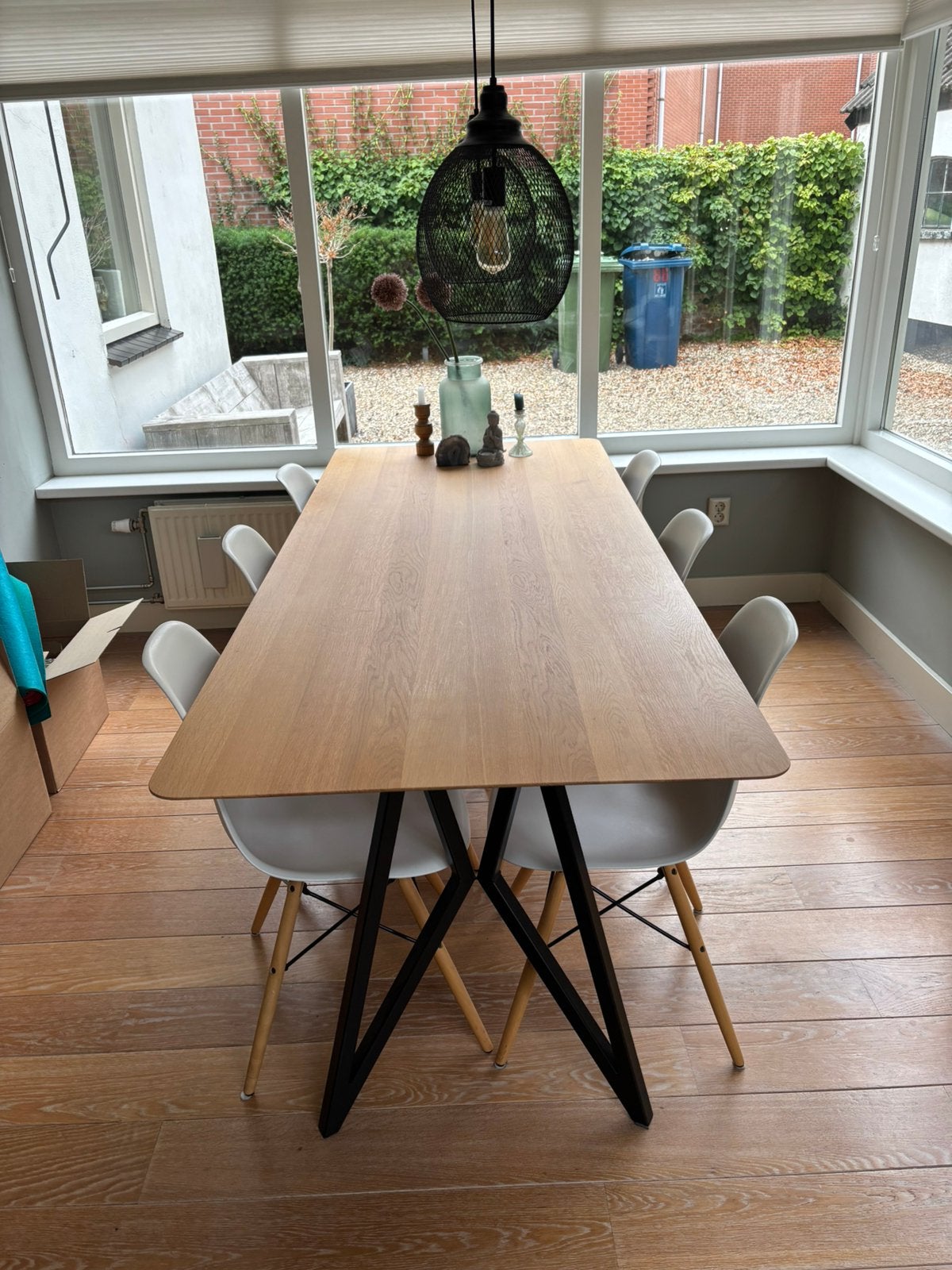 Eettafel Studio Henk 220x90, Eikenhout, 200 cm of meer, Scandinavisch, Zo goed als nieuw