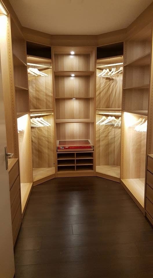 Luxe pax inloopkast op maat met verlichting, Huis en Inrichting, Kasten | Kledingkasten, Ophalen, 200 cm of meer, Eikenhout, Zo goed als nieuw