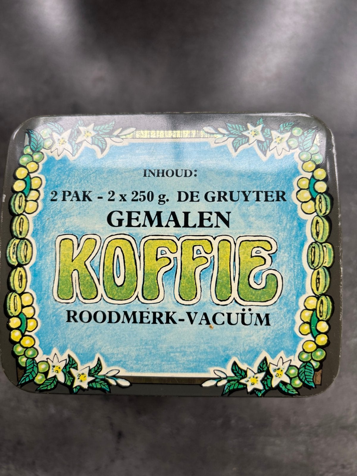 Koffie blik de Gruyter, Verzamelen, Blikken, Ophalen of Verzenden, Gebruikt, Koffie, Overige merken