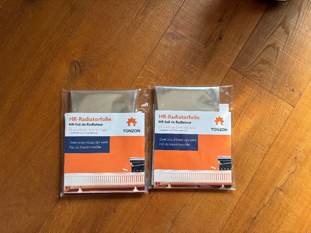 TONZON HR-Radiatorfolie 7,5m x 50cm (2 stuks), 30 tot 80 cm, Hoog rendement (Hr), Overige typen, Nieuw