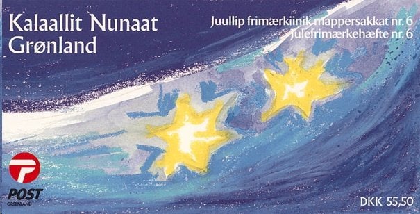 GROENLAND 2001 Kerstmis Postzegelboekje, Michel: 374-75, Pos, Verzenden, Denemarken, Postfris