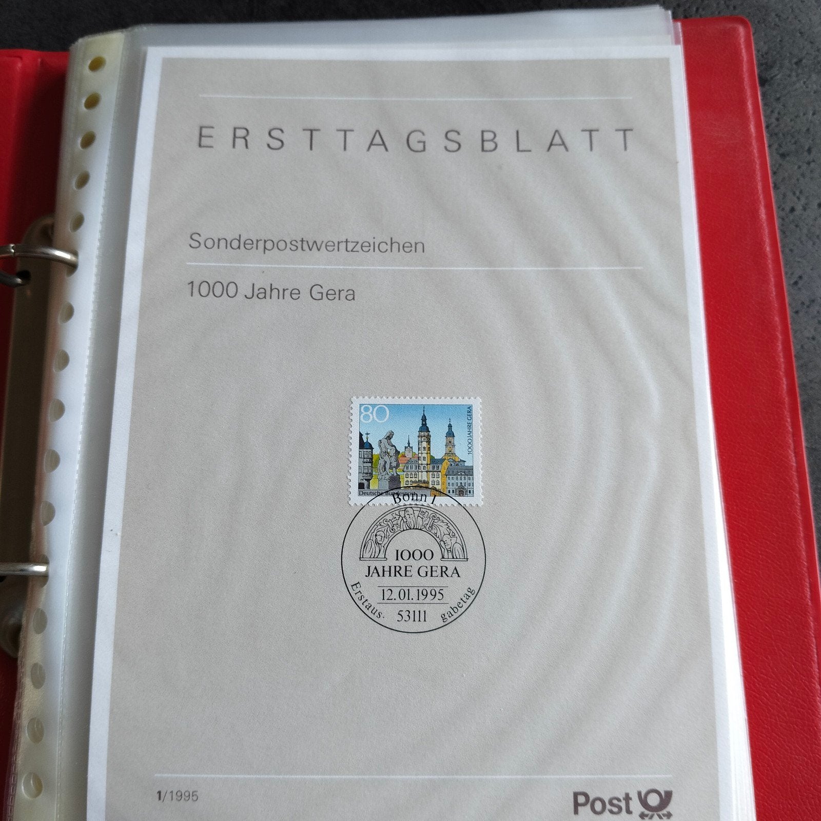 5 mappen Eerste Dagzegels Duitsland 1991-1995, Postzegels en Munten, Ophalen of Verzenden, Onbeschreven, Europa
