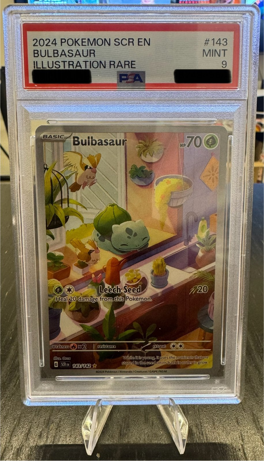 Bulbasaur #143 PSA 9, Hobby en Vrije tijd, Verzamelkaartspellen | Pokémon, Ophalen of Verzenden, Nieuw