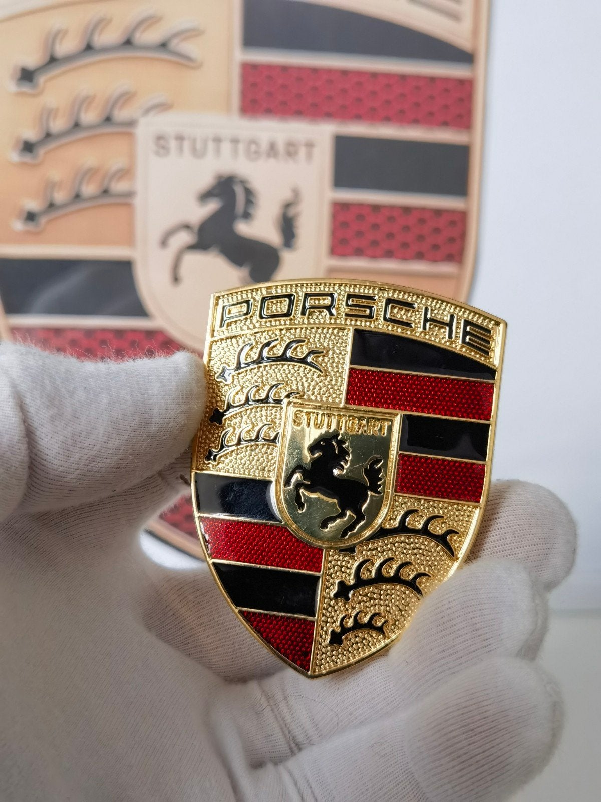 Nieuw porsche embleem voor de kofferklep of motorkap van div, Verzenden, Nieuw