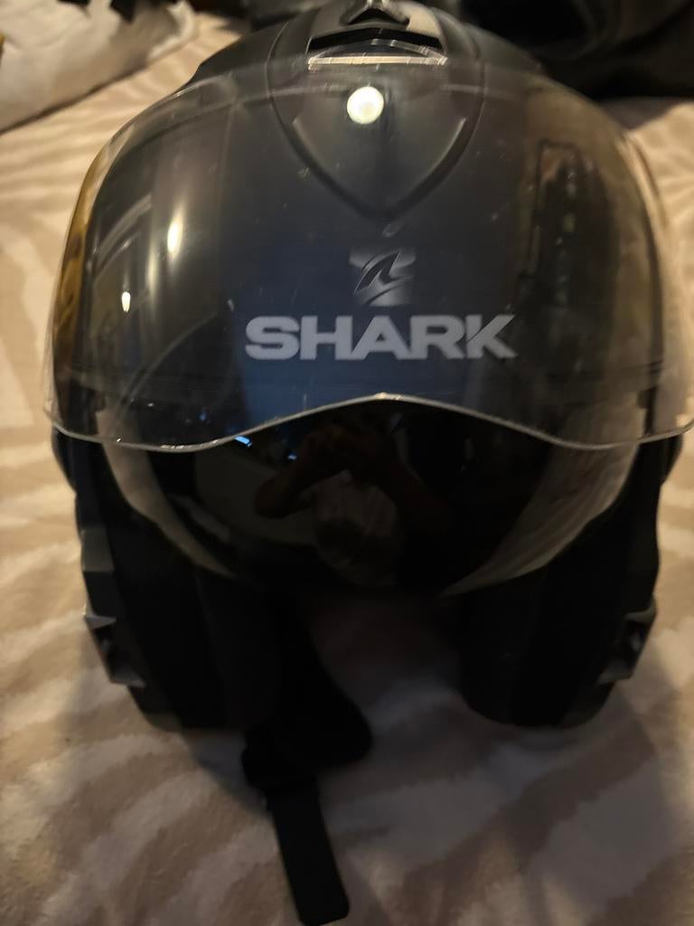 Shark Systeemhelm Maat L59-60, Motoren, Ophalen of Verzenden, Tweedehands, Systeemhelm, Shark