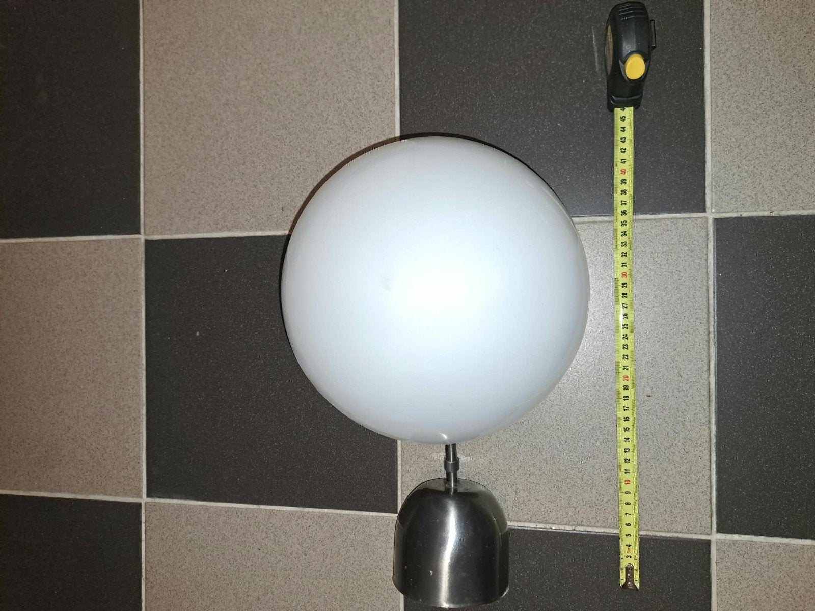 Hanglamp, witte bol, retro, Ophalen, Gebruikt, IKEA, Inclusief lichtbron