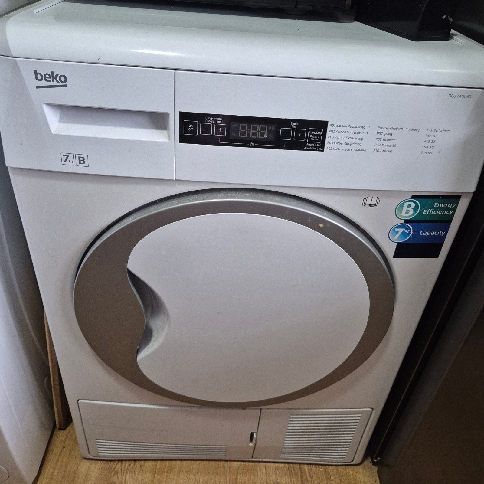Gratis Beko Condensdroger (2016) - Blaast koude lucht, Ophalen, 6 tot 8 kg, Gebruikt, Voorlader