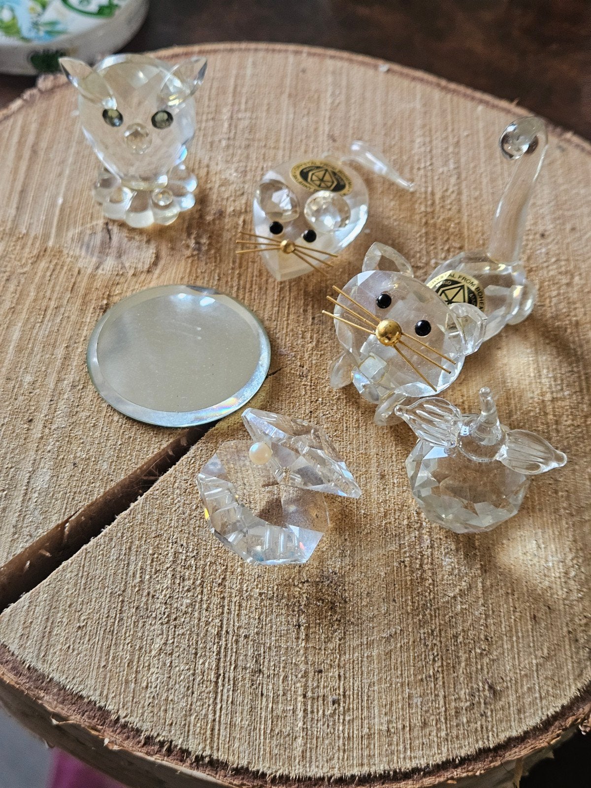 Miniatuur Collectie: Uil, Kat, Muis, Sche, Gebruikt, Sklarny, Swarovski, Onbekend, Ophalen of Verzenden