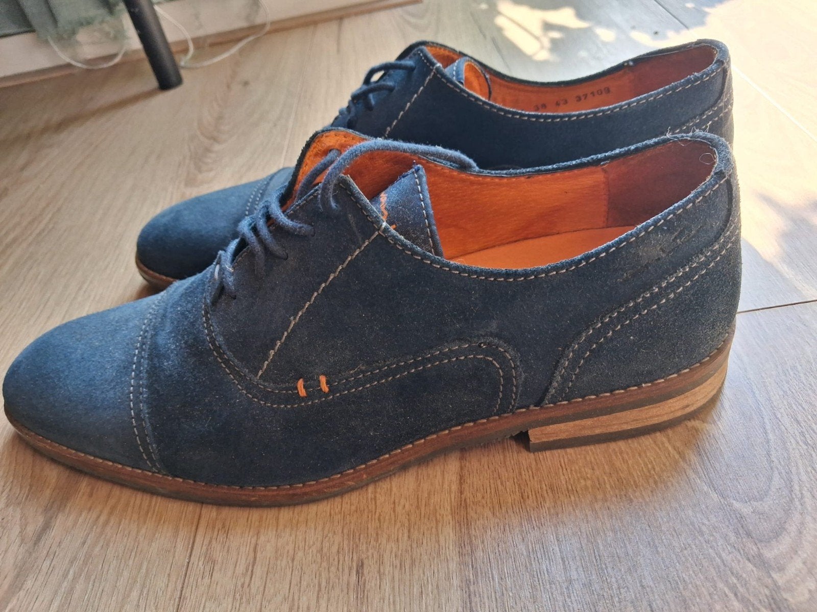 Van Lier Nette Schoenen - Blauw Suede - maat 43, Ophalen, Blauw, Van Lier, Gedragen