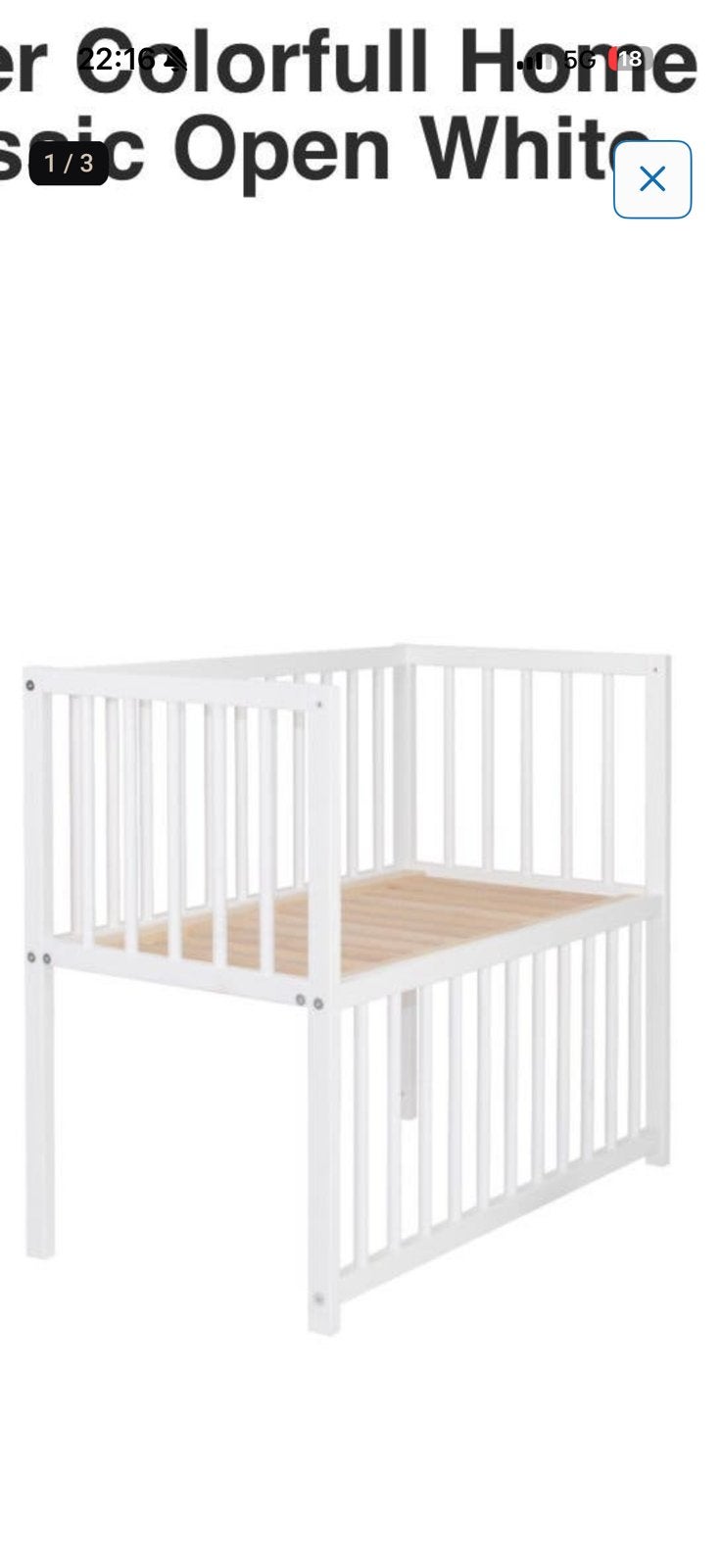 Ledikant, Kinderen en Baby's, Babywiegjes en Ledikanten, Ophalen of Verzenden, Nieuw, Ledikant