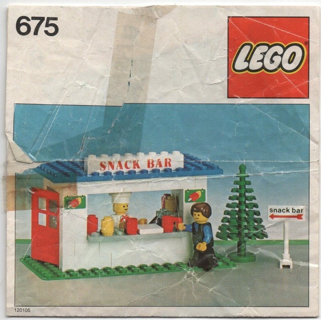 lego 675-1 lego city classic city snackbar (1977, Lego, Ophalen of Verzenden, Inclusief instructies, Complete set