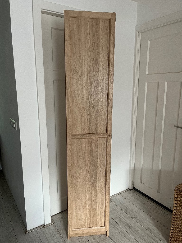 IKEA BILLY boekenkast met deur – Eikenpatroon, Ophalen, Met plank(en), 200 cm of meer, Eikenhout