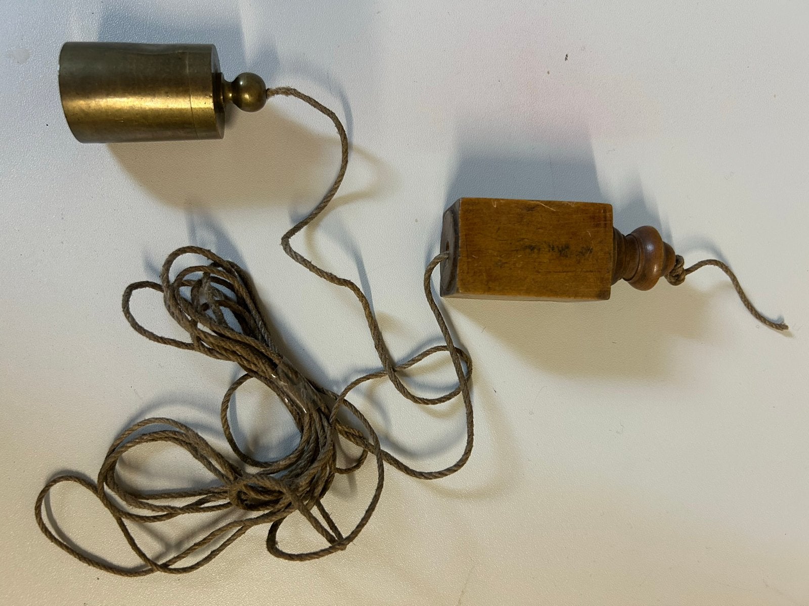 Antiek Schietlood met Houten Handvat, Ophalen of Verzenden