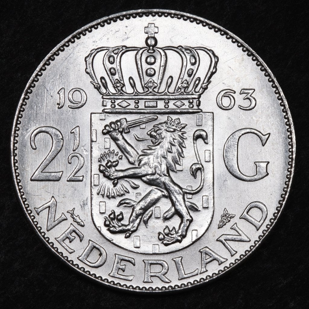 Rijksdaalder 1963. Unc. (P), Koningin Juliana, Zilver, Ophalen of Verzenden, Losse munt