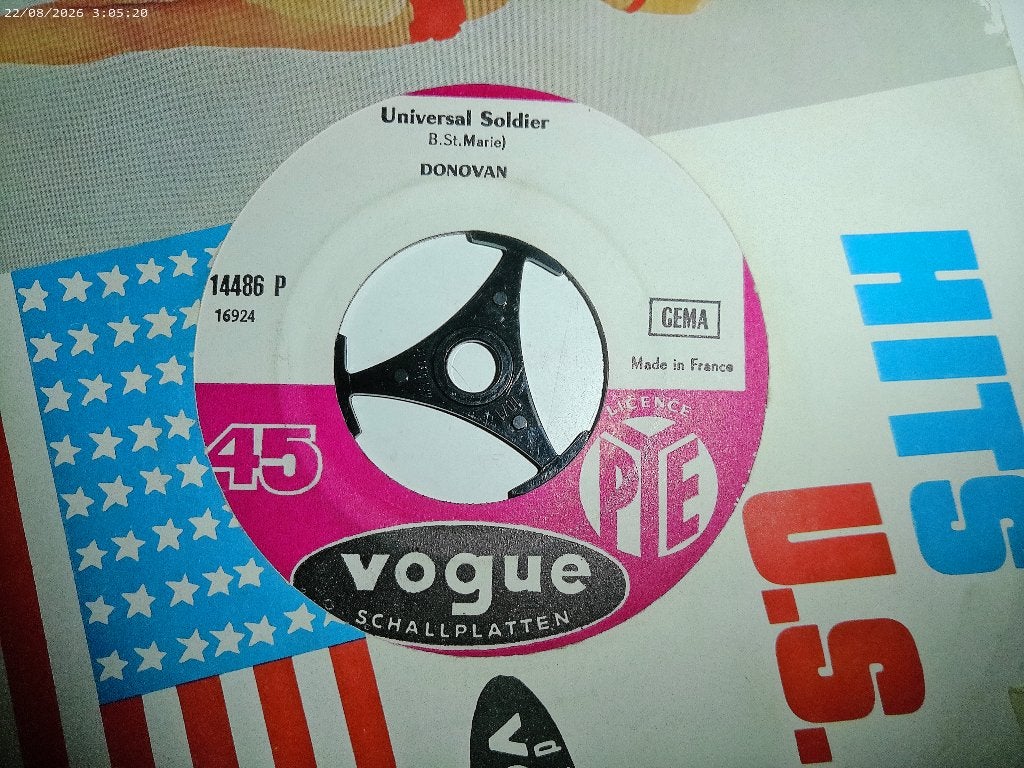 Donovan - Universal soldier /Oh dee I do, Cd's en Dvd's, Gebruikt, Originele persing, 7 inch, Ophalen of Verzenden