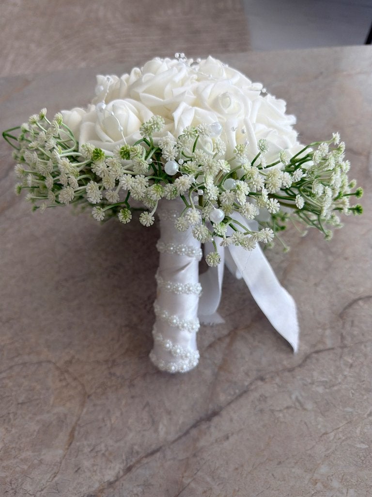 Bruid bloem, Wit, Ophalen of Verzenden, Accessoires, Onbekend