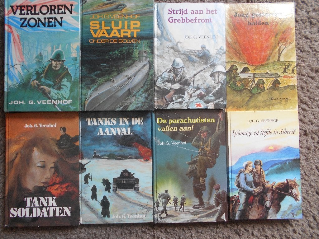 Joh G Veenhof Partij met 8x 2e WO boeken (zie foto's), Boeken, Ophalen of Verzenden, Tweede Wereldoorlog, Gelezen, Overige onderwerpen