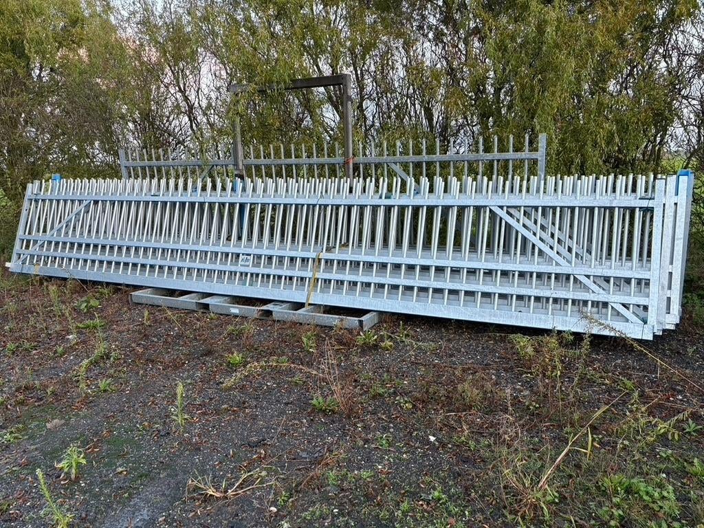 Schuifpoort Nieuw 6 mtr  compleet, Tuin en Terras, Ophalen, 100 tot 150 cm, Schuifpoort, Nieuw