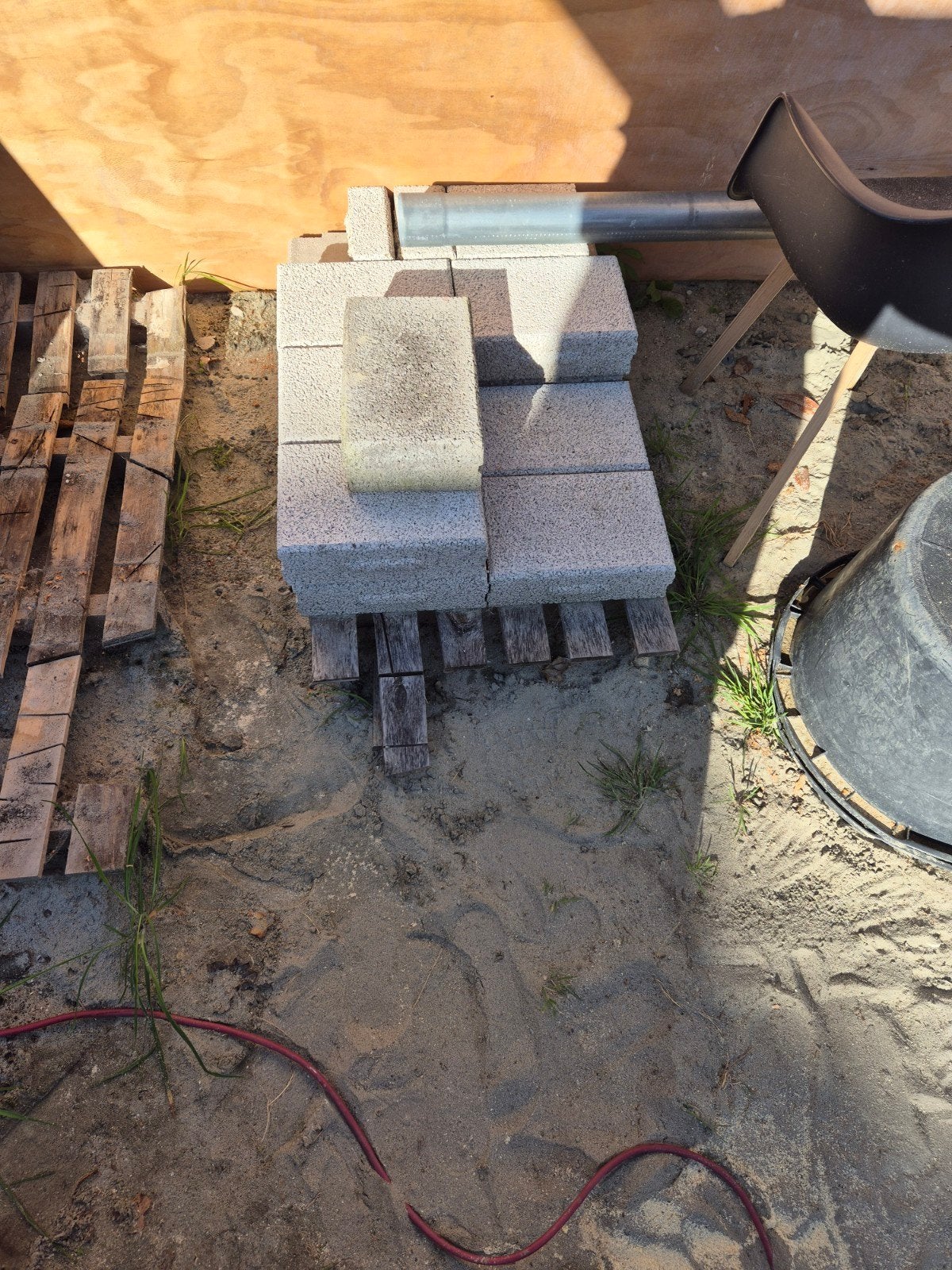 Betonblokken bia lijm, Doe-het-zelf en Verbouw, Ophalen, Gebruikt, Beton