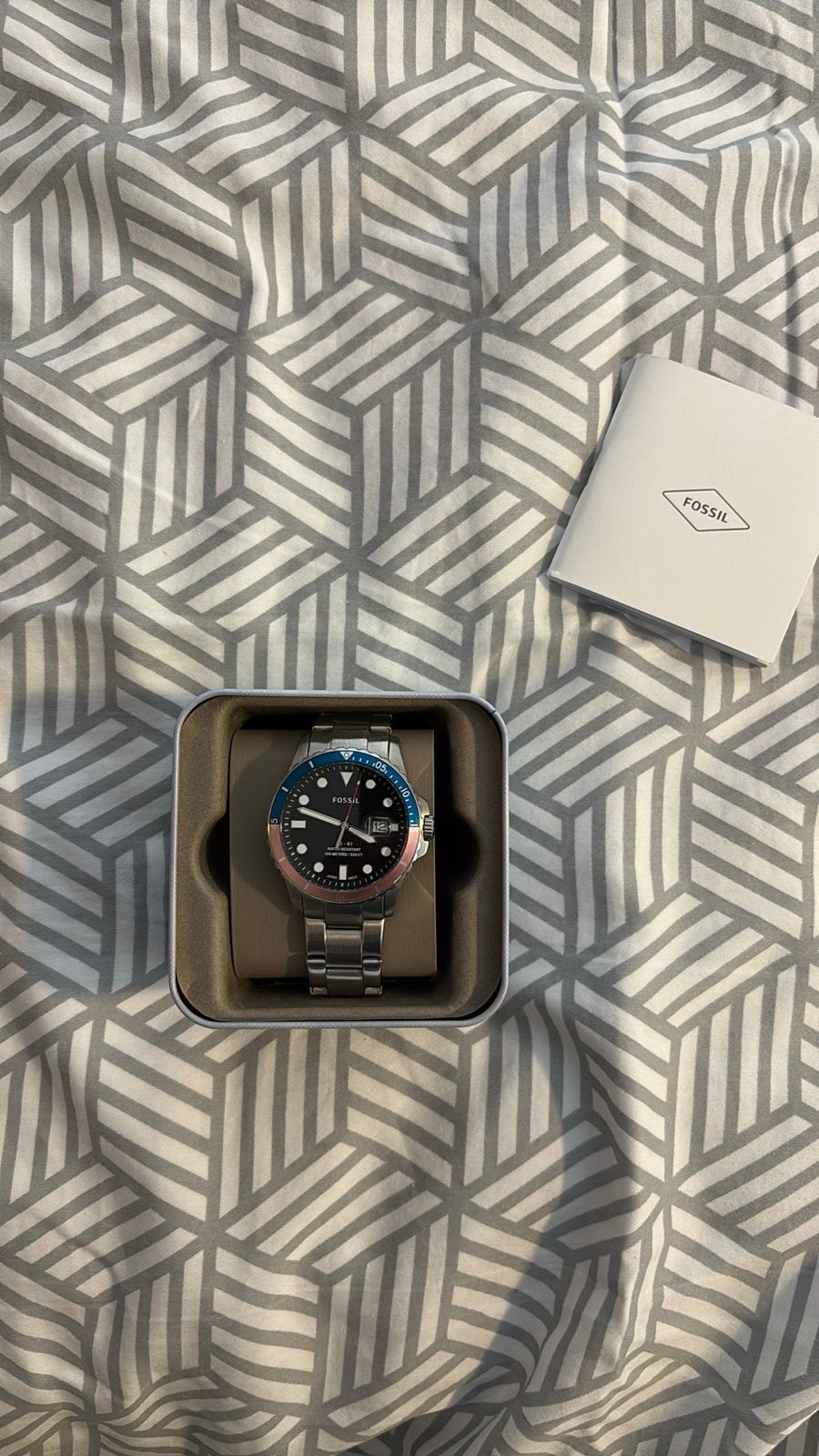 Fossil Herenhorloge - Zo goed als nieuw, Overige merken, Staal, Polshorloge, Ophalen of Verzenden