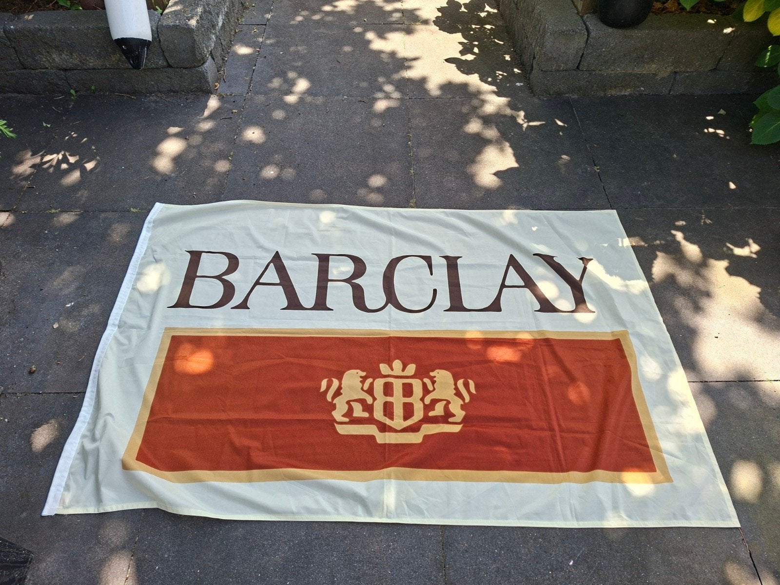 Barclay vlag, Ophalen of Verzenden, Zo goed als nieuw, Reclamebord