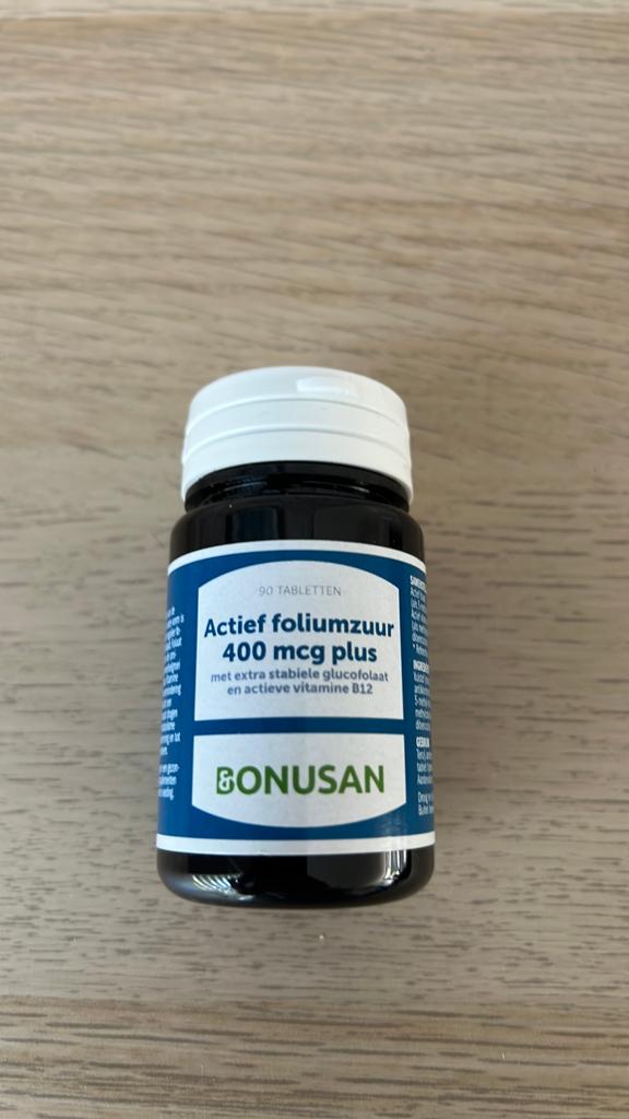 Bonusaan Actief Foliumzuur 400 mcg plus - 90 tabletten, Ophalen of Verzenden, Nieuw, Poeder of Drank
