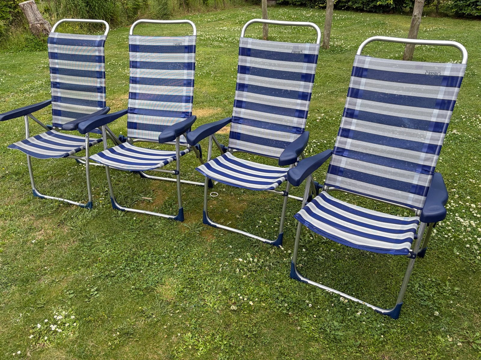 Mooie nette Crispo campingstoelen (set van 4), Ophalen, Gebruikt, Campingstoel