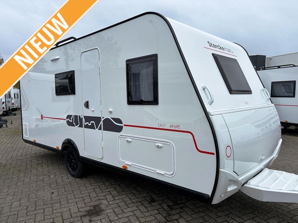 Sterckeman Easy 496PE MODEL 2027!!, Caravans en Kamperen, Sterckeman, Reservewiel, Treinzit, 5 tot 6 meter