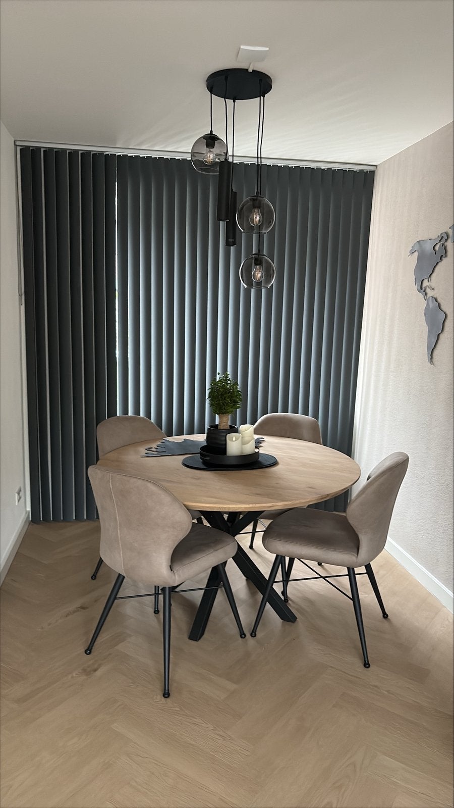 Ronde eiken houten tafel 120cm met luxe facet rand, Rond, Ophalen of Verzenden, Modern, Eikenhout