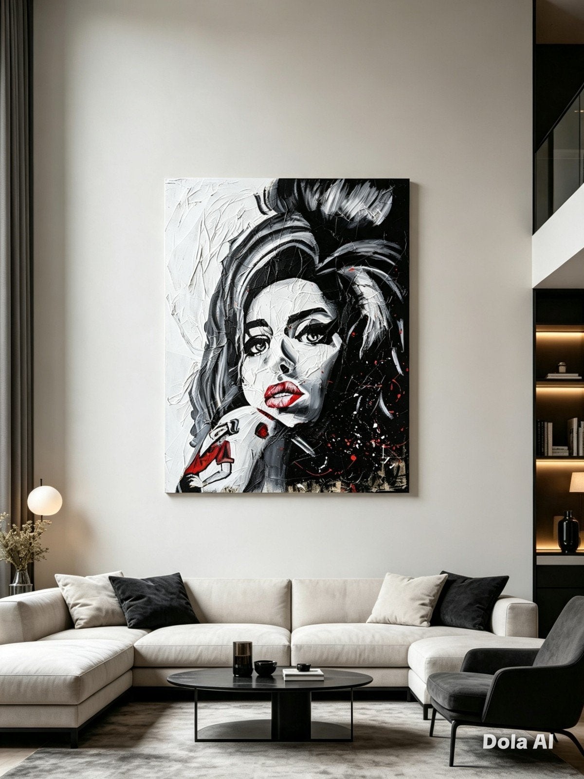 Amy Winehouse schilderij, Ophalen