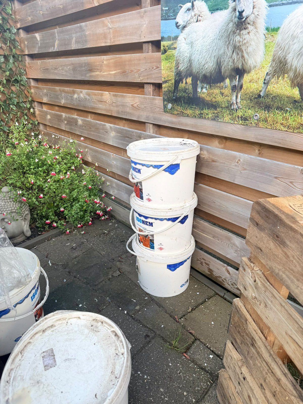 Gratis verf voor muren en daken en schuren, Ophalen, Zo goed als nieuw, Wit