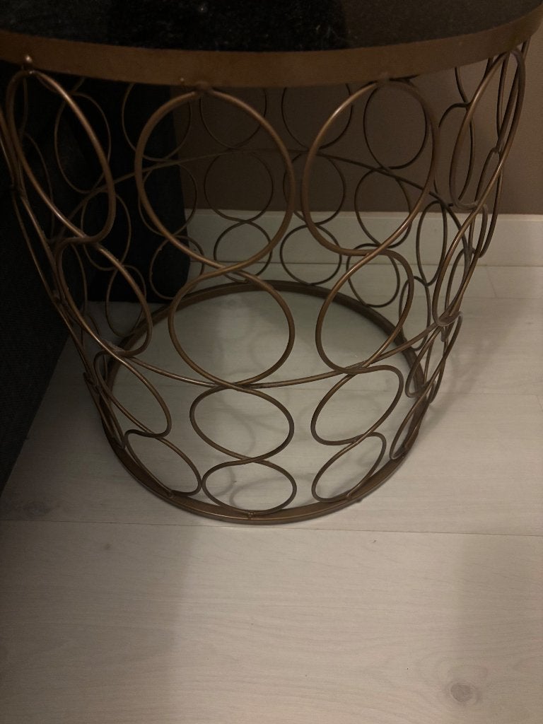 Bijzettafel, Metaal of Aluminium, Rond, Zo goed als nieuw, Ophalen