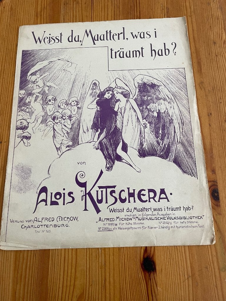 Weisst du, mutter, was ich traume - alois kutschera, Piano, Gebruikt, Ophalen of Verzenden, Artiest of Componist