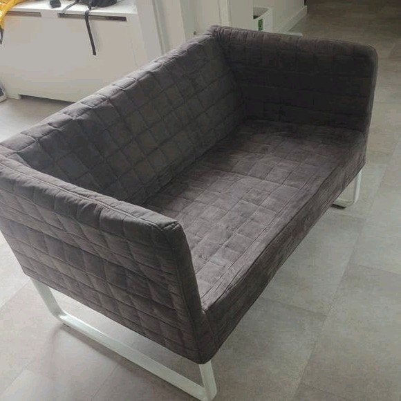 Keurig klein bankje van IKEA met afneembare hoes, Ophalen, Minder dan 75 cm, Tweepersoons, Zo goed als nieuw