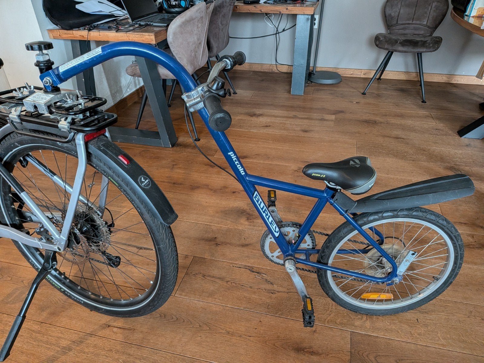 Burley Piccolo Aanhangfiets - Blauw, Fietsen en Brommers, Ophalen, Gebruikt, Aanhangfiets