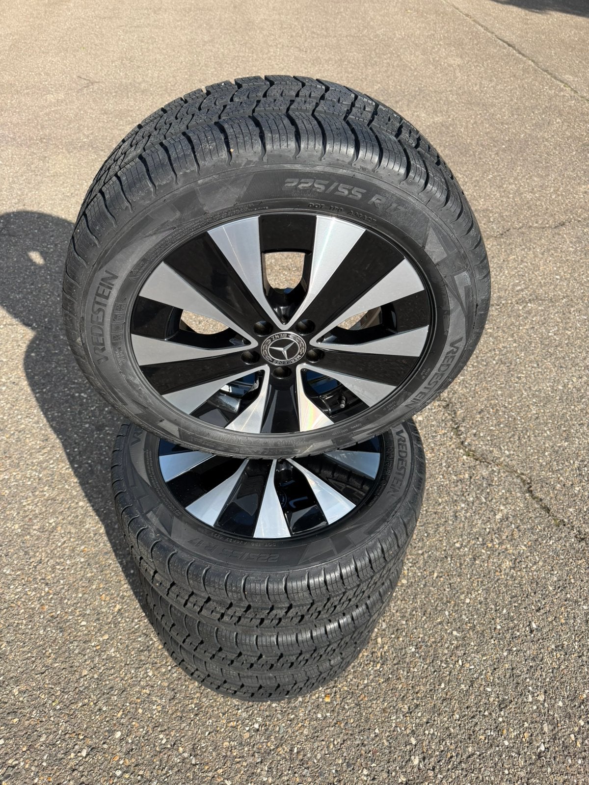 ALS NIEUW! SET 17 INCH WIELEN VITO W447 MET NIEUWE BANDEN!, Auto-onderdelen, Banden en Velgen, Ophalen, Bestelwagen, Nieuw, 17 inch