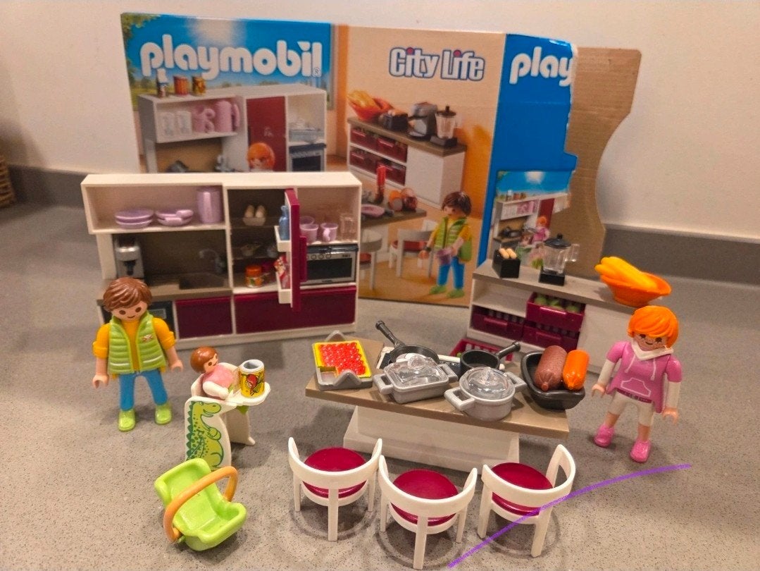 Playmobil Citylife keuken 9269 incl.doos en boekje, Ophalen of Verzenden, Zo goed als nieuw, Complete set, Gebouw